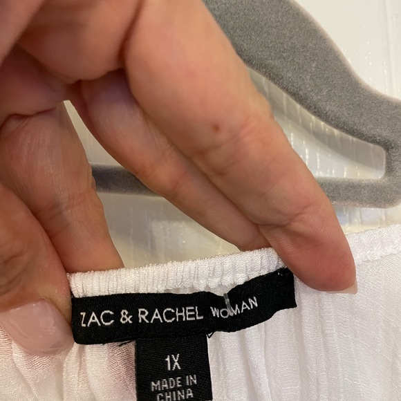 ZAC & RACHEL 1X sheer Boho flowy white top - Picture 6 of 9